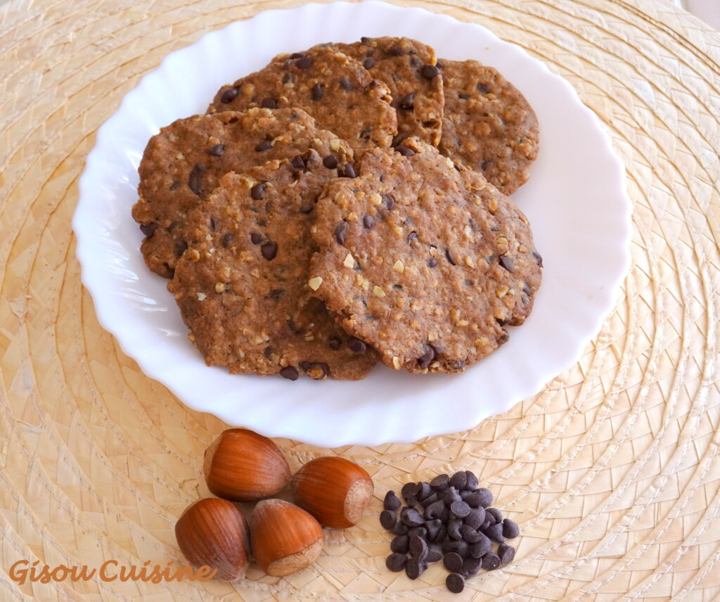 biscuits très fin aux pépites de chocolat