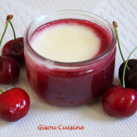 Creamy Coconut Semolina with Cherry Coulis