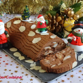 Chocolate Almond Yule Log