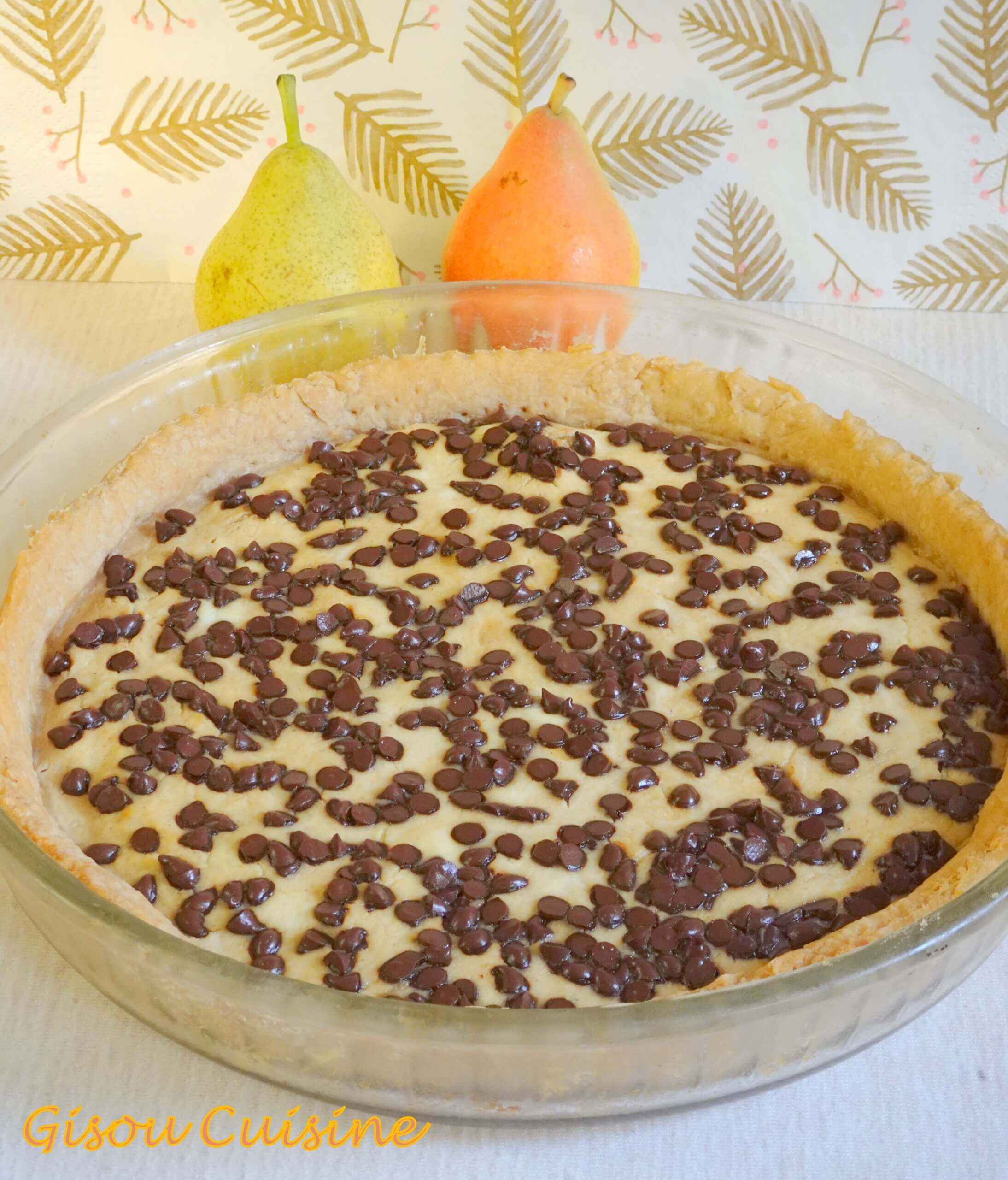 tarte poire chocolat