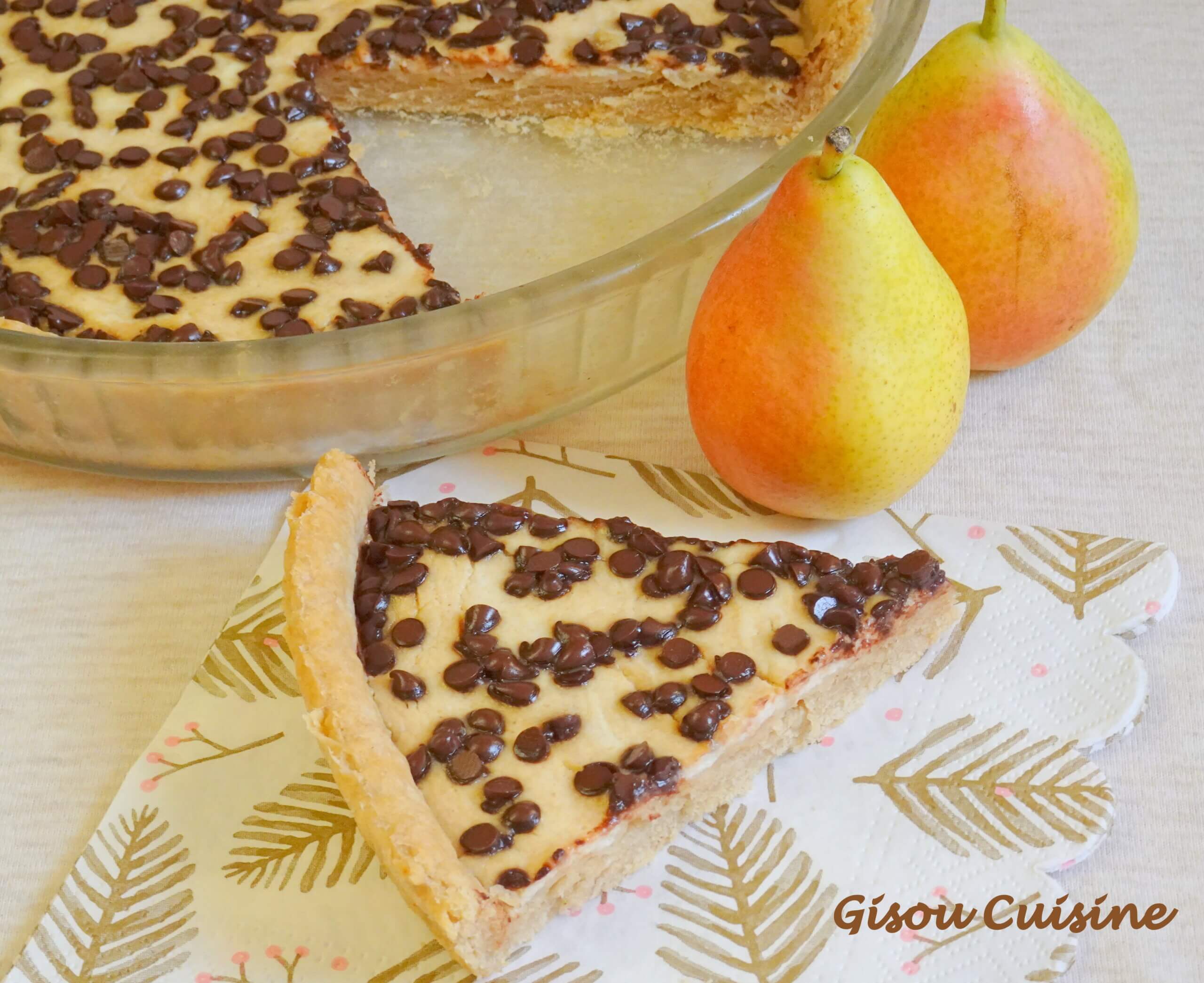 tarte poire et chocolat