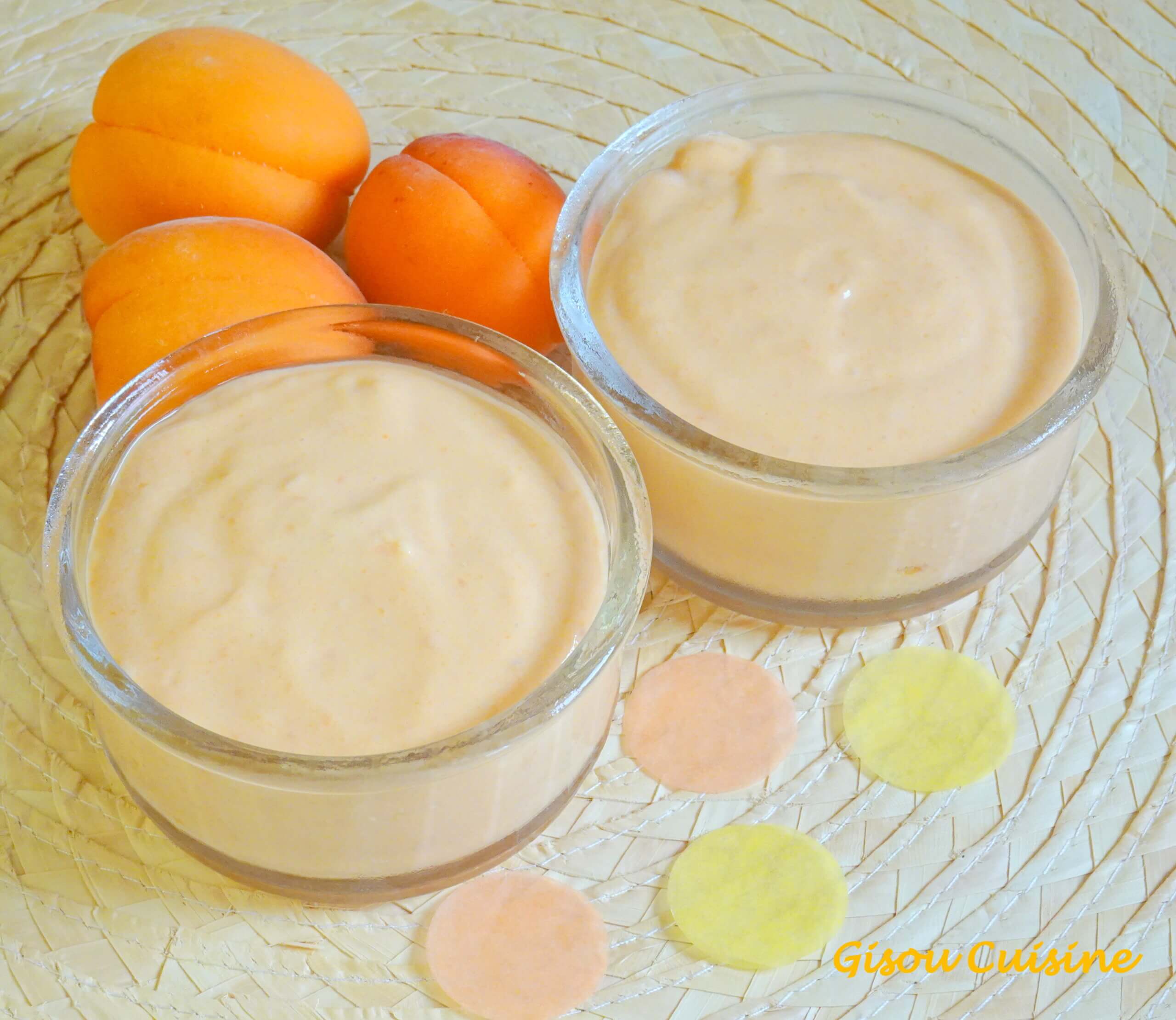 Crème aux abricots frais