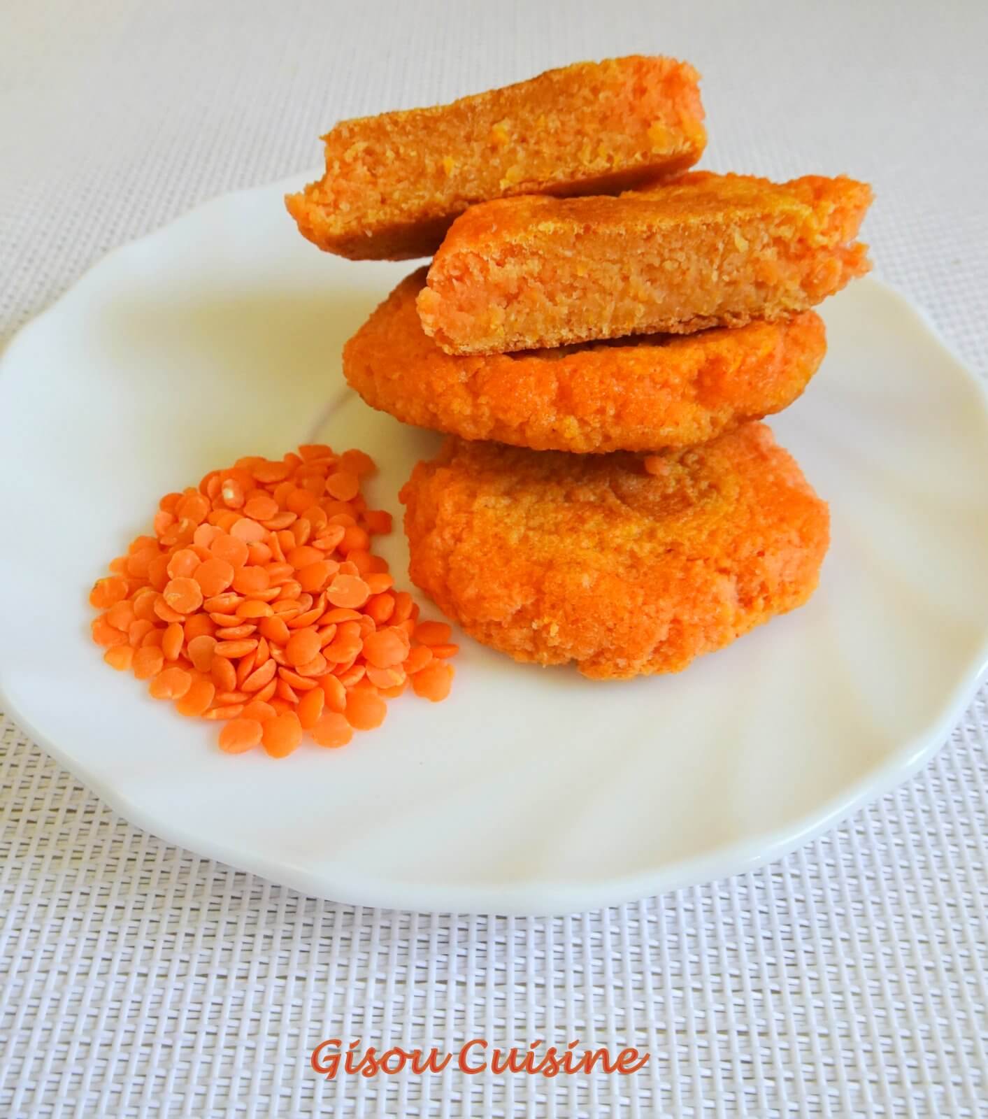 galettes lentilles corail et carotte