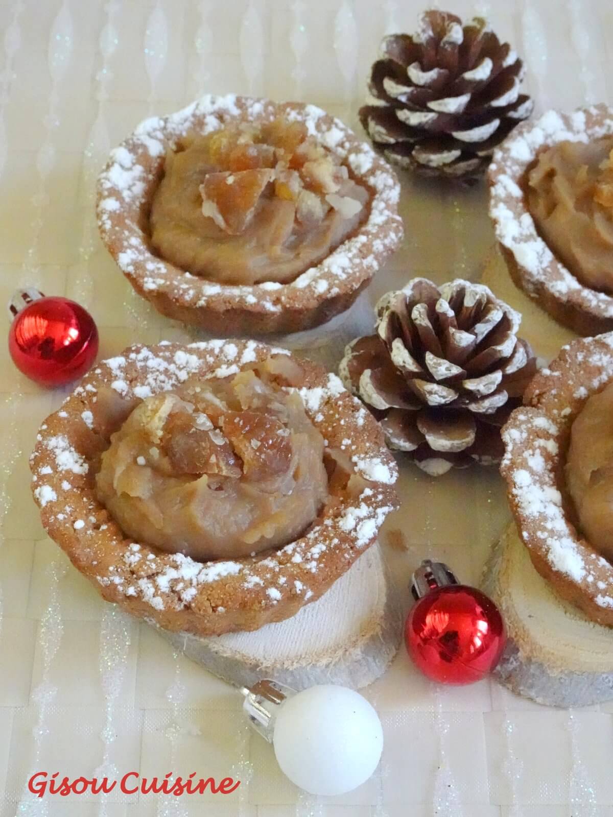 Mini tarte à la crème de châtaigne