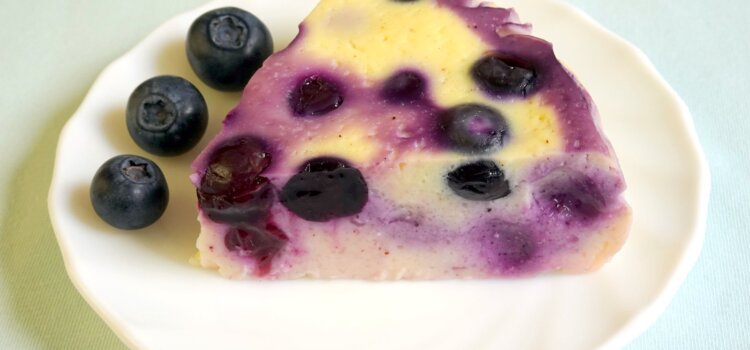 Gâteau skyr vanille et myrtilles