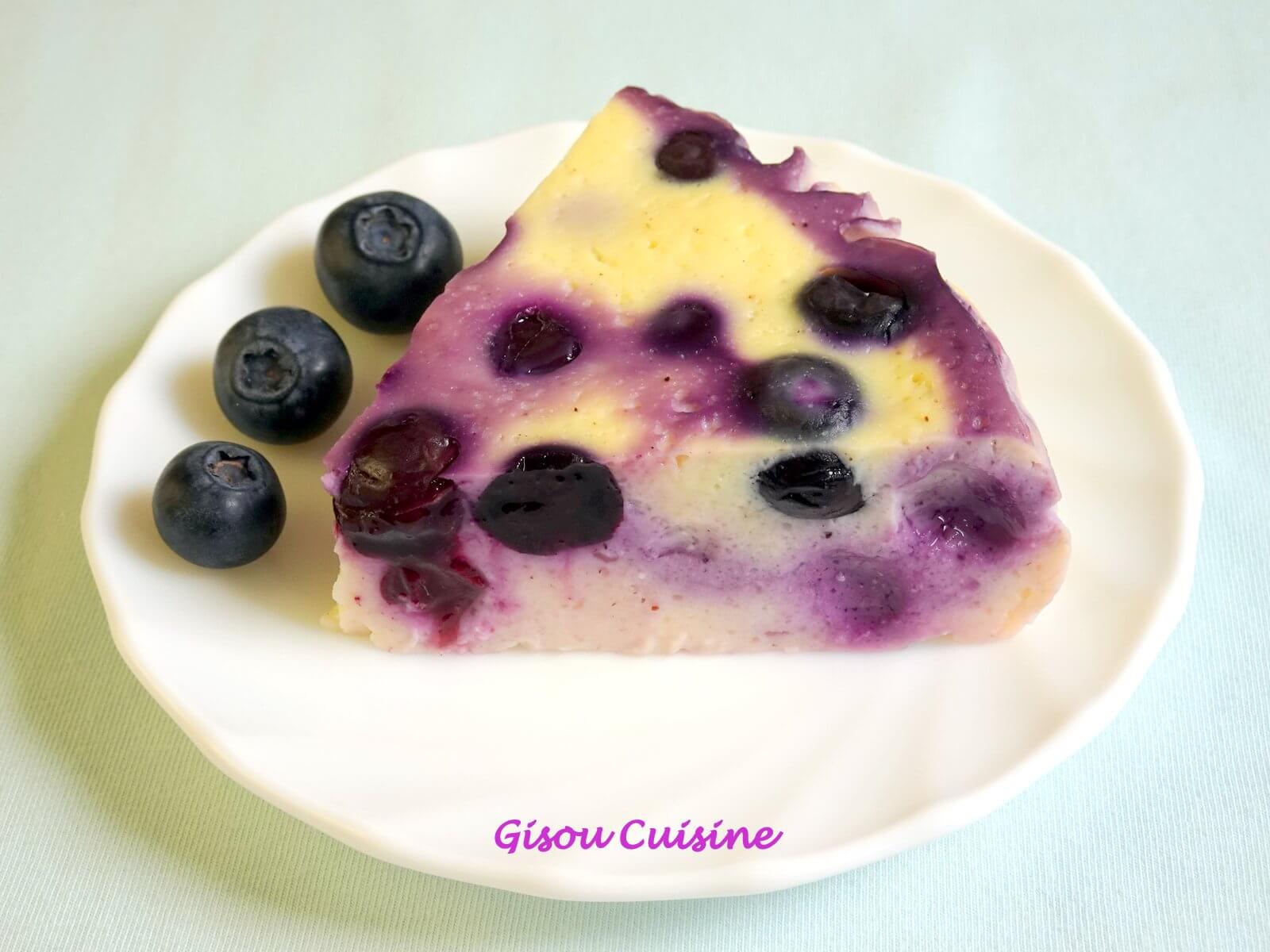 Gâteau skyr vanille et myrtilles
