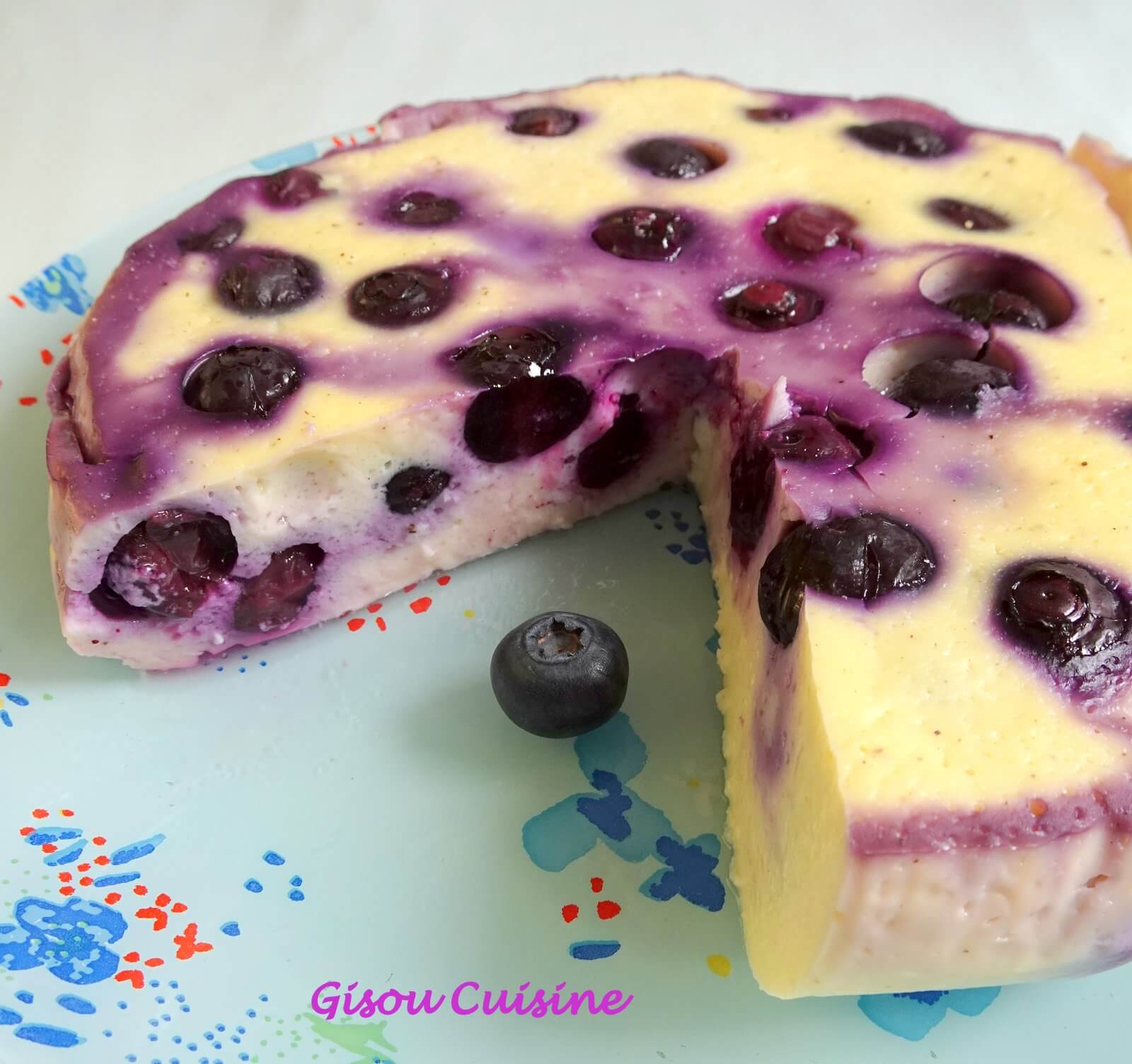 Gâteau skyr vanille et myrtilles